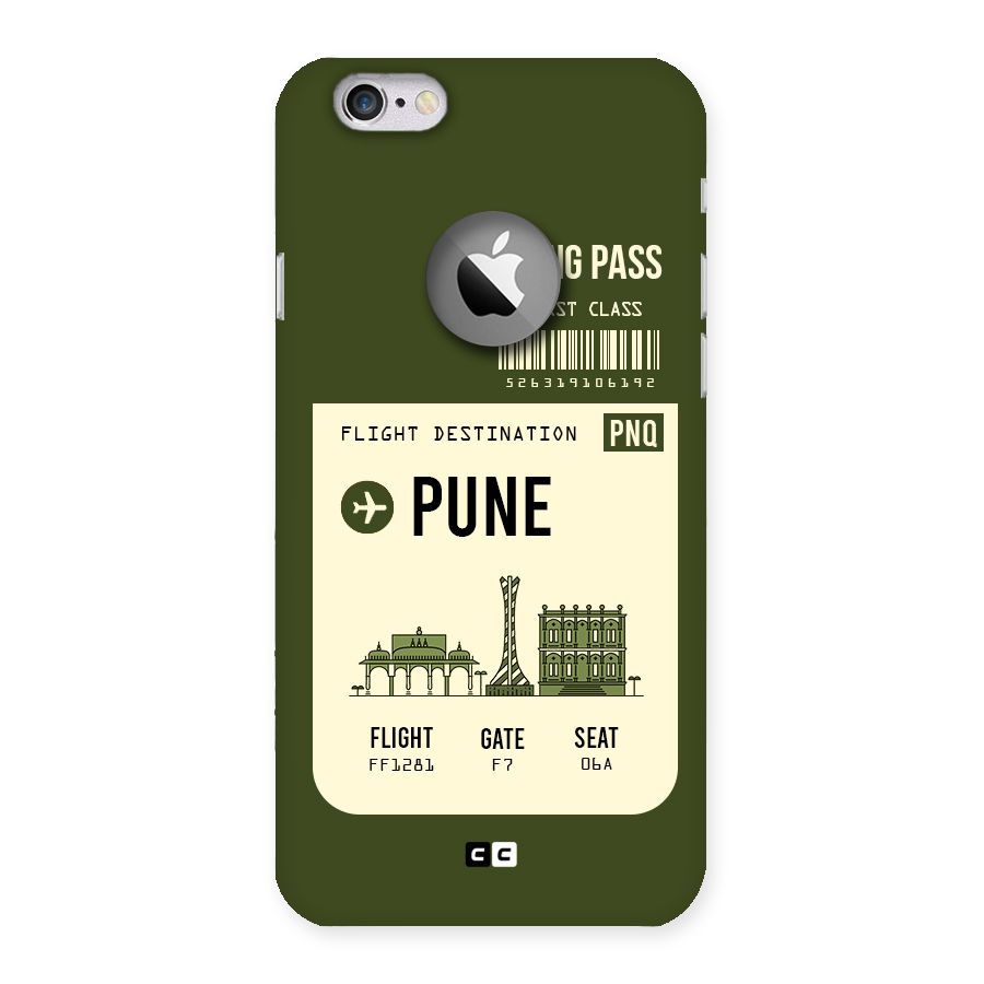 Pune Boarding Pass Back Case for iPhone 6 Logo Cut