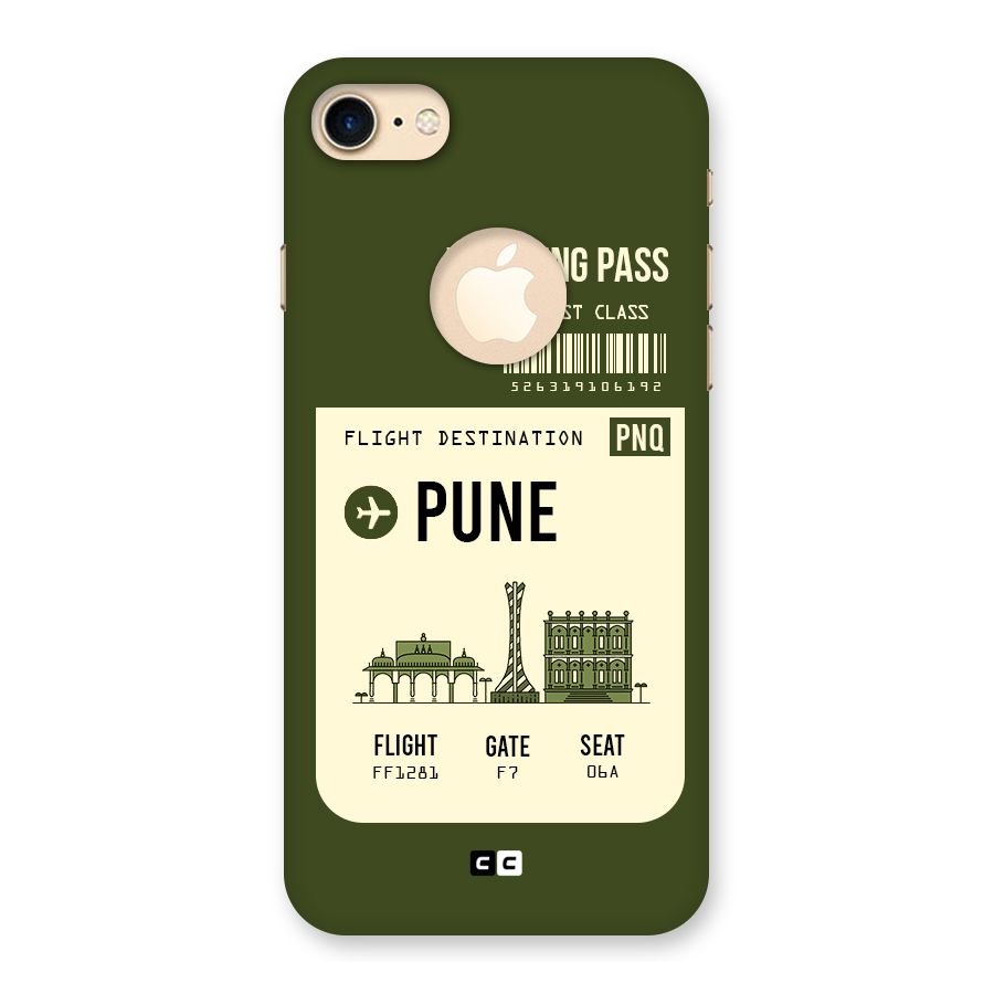 Pune Boarding Pass Back Case for iPhone 7 Logo Cut