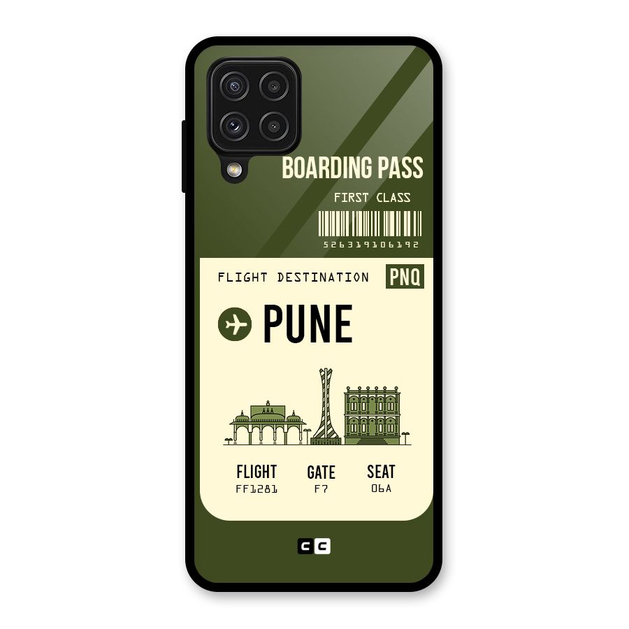 Pune Boarding Pass Glass Back Case for Galaxy A22 4G
