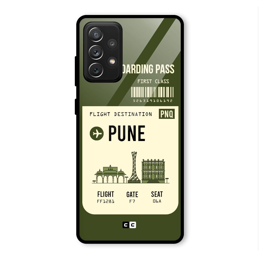 Pune Boarding Pass Glass Back Case for Galaxy A72
