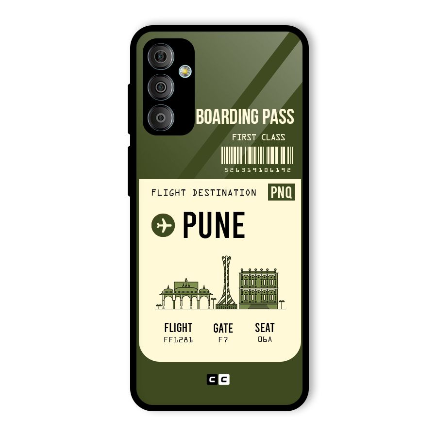 Pune Boarding Pass Glass Back Case for Galaxy F23