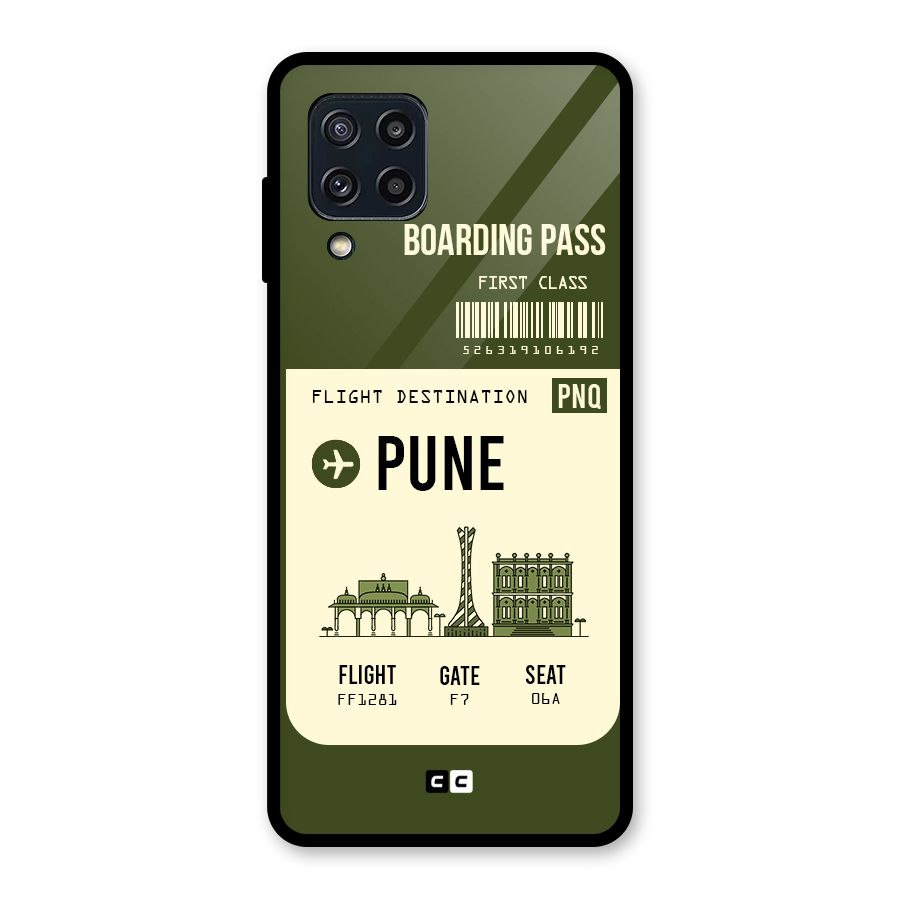 Pune Boarding Pass Glass Back Case for Galaxy M32