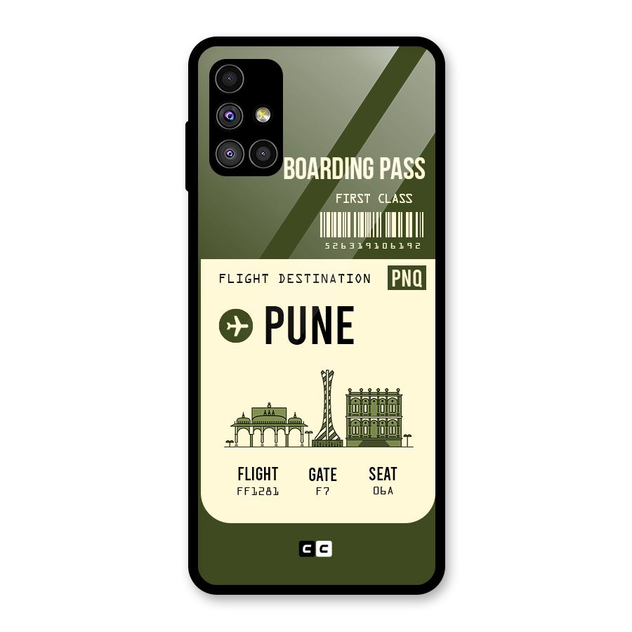 Pune Boarding Pass Glass Back Case for Galaxy M51