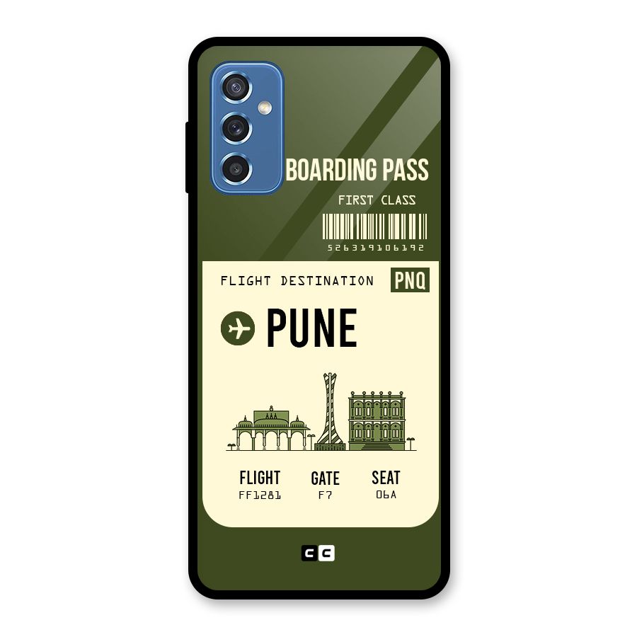 Pune Boarding Pass Glass Back Case for Galaxy M52 5G