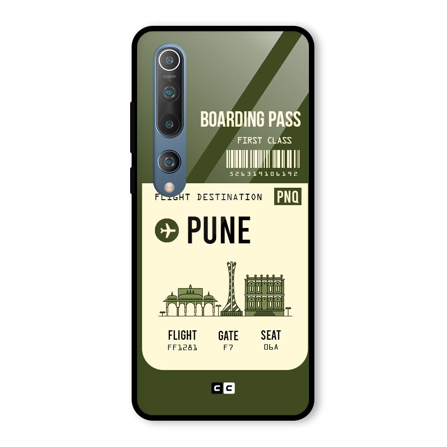 Pune Boarding Pass Glass Back Case for Mi 10