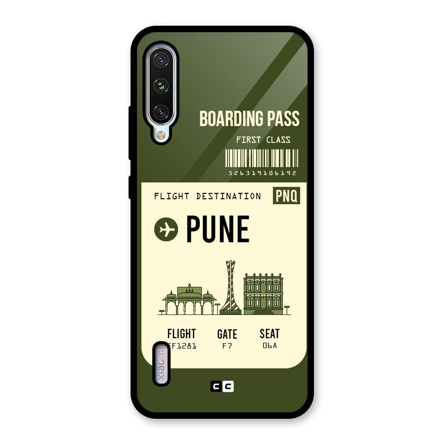 Pune Boarding Pass Glass Back Case for Mi A3