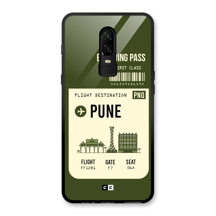 Pune Boarding Pass Glass Back Case for OnePlus 6