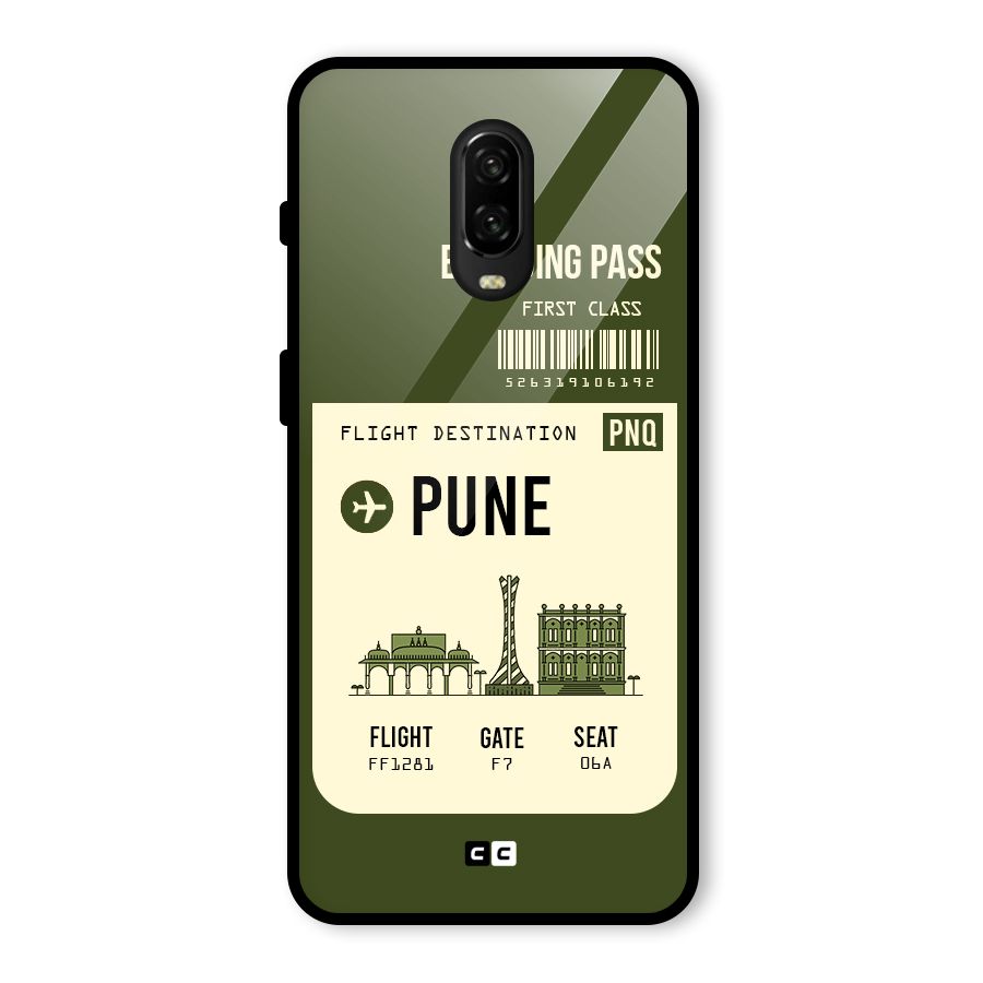Pune Boarding Pass Glass Back Case for OnePlus 6T