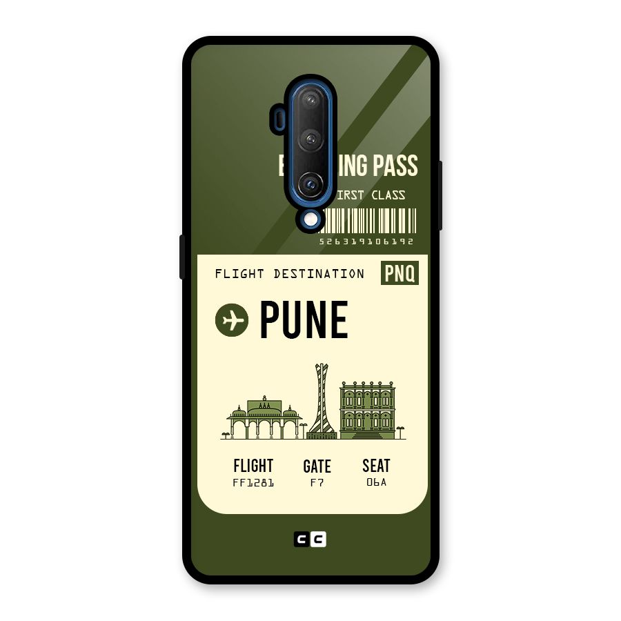 Pune Boarding Pass Glass Back Case for OnePlus 7T Pro