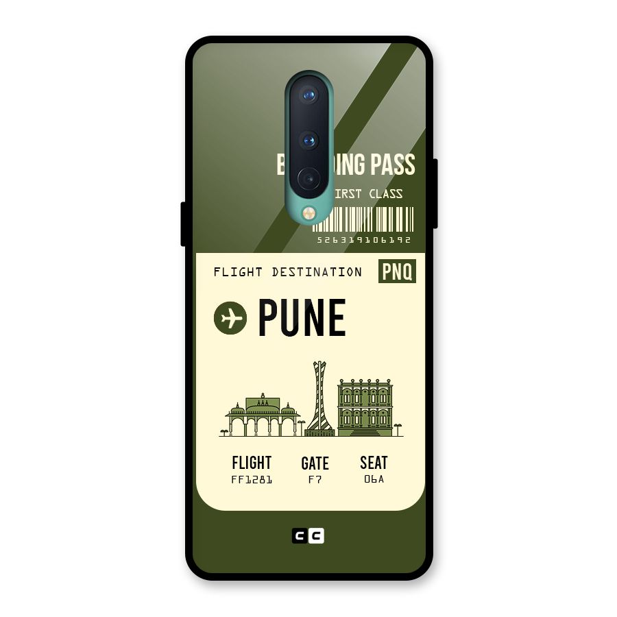 Pune Boarding Pass Glass Back Case for OnePlus 8