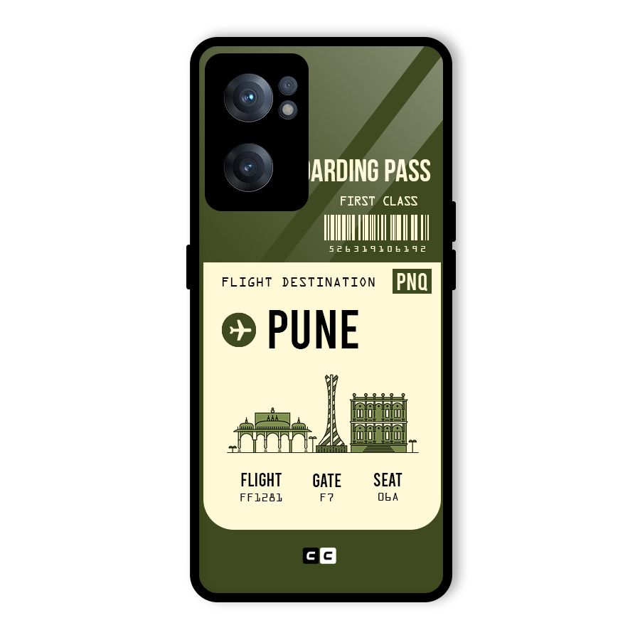 Pune Boarding Pass Glass Back Case for OnePlus Nord CE 2 5G