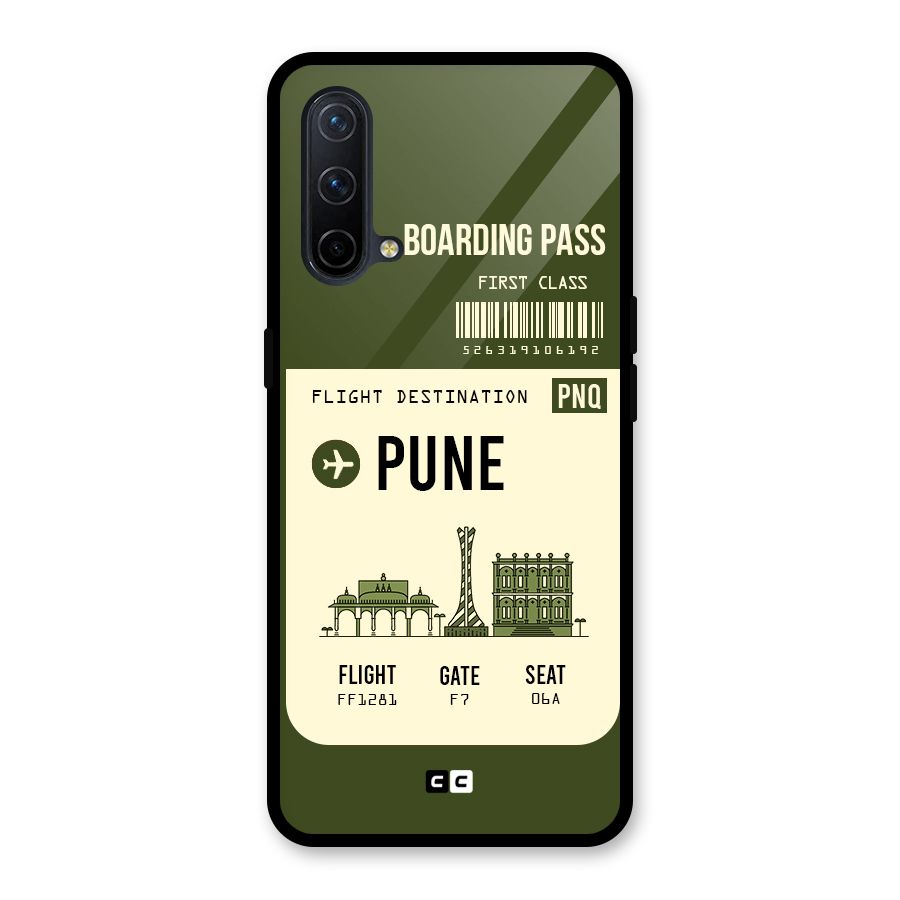 Pune Boarding Pass Glass Back Case for OnePlus Nord CE 5G