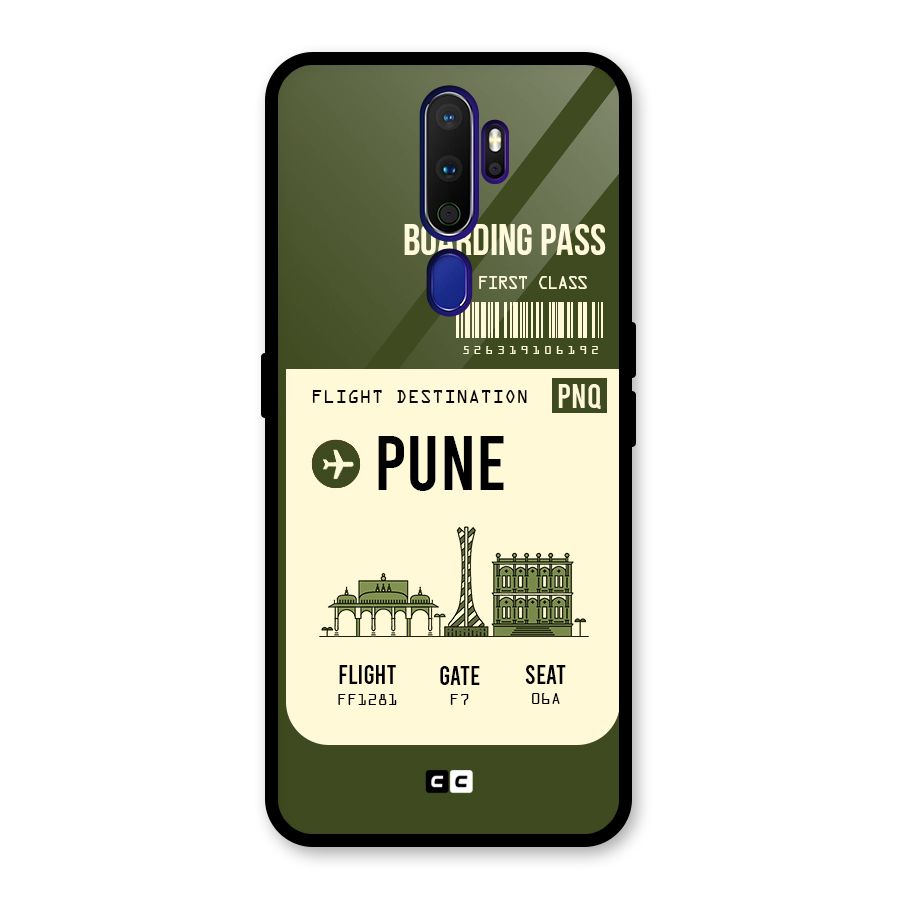 Pune Boarding Pass Glass Back Case for Oppo A9 (2020)