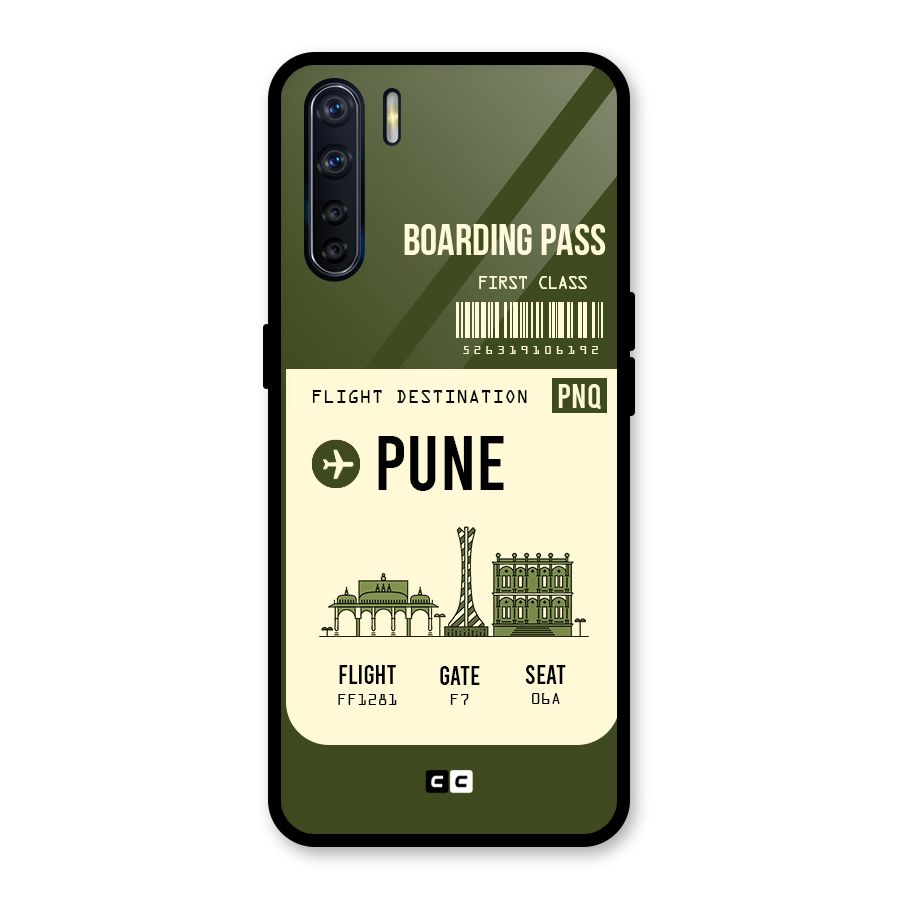 Pune Boarding Pass Glass Back Case for Oppo F15