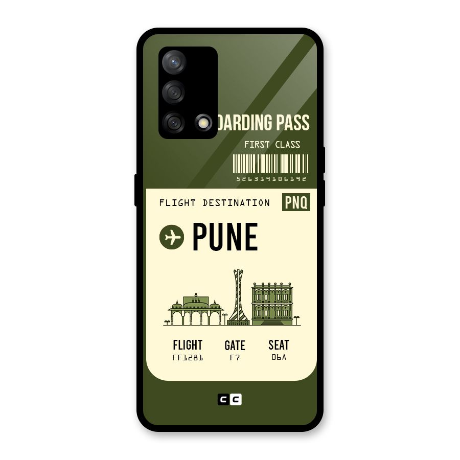 Pune Boarding Pass Glass Back Case for Oppo F19