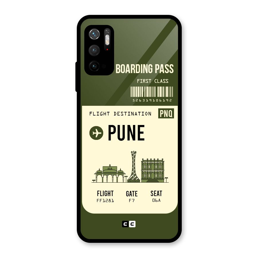 Pune Boarding Pass Glass Back Case for Poco M3 Pro 5G