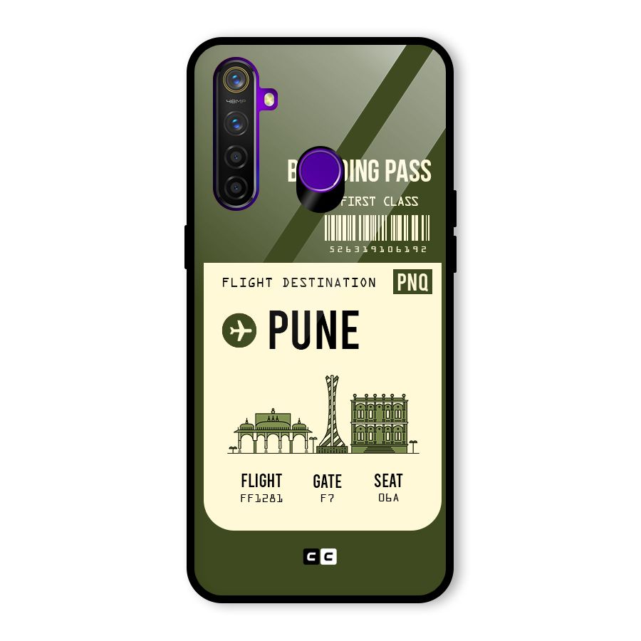 Pune Boarding Pass Glass Back Case for Realme 5 Pro