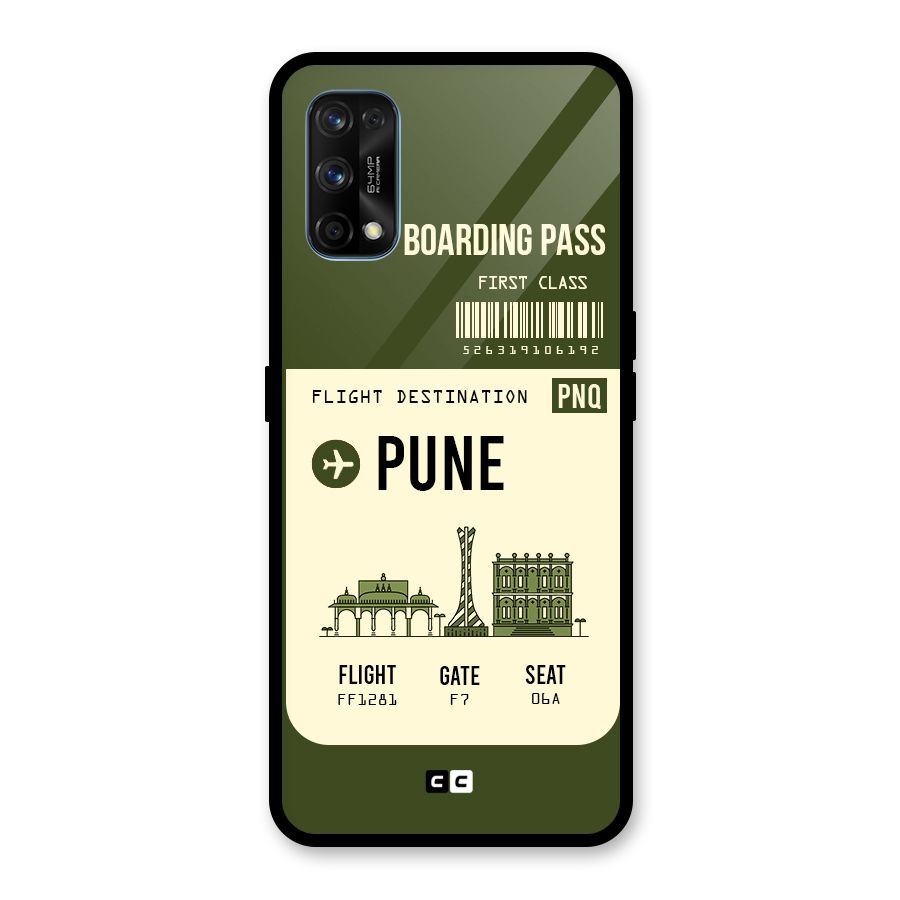 Pune Boarding Pass Glass Back Case for Realme 7 Pro