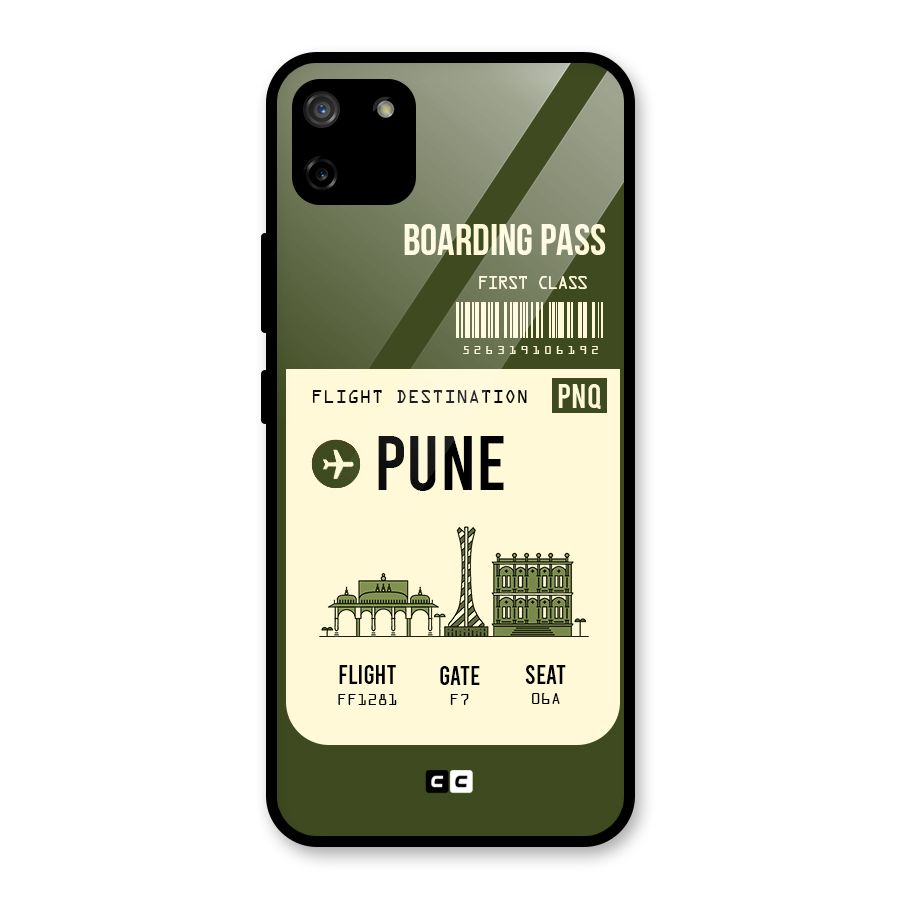 Pune Boarding Pass Glass Back Case for Realme C11