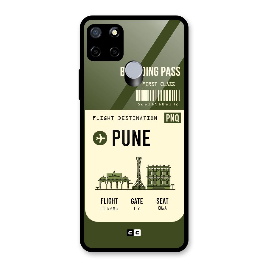 Pune Boarding Pass Glass Back Case for Realme Narzo 20