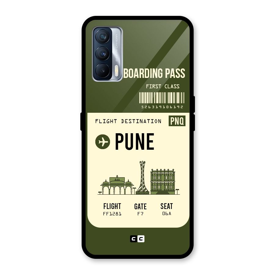 Pune Boarding Pass Glass Back Case for Realme X7