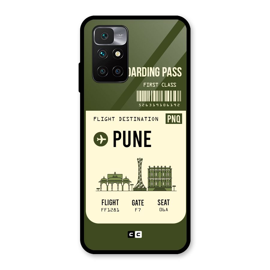 Pune Boarding Pass Glass Back Case for Redmi 10 Prime
