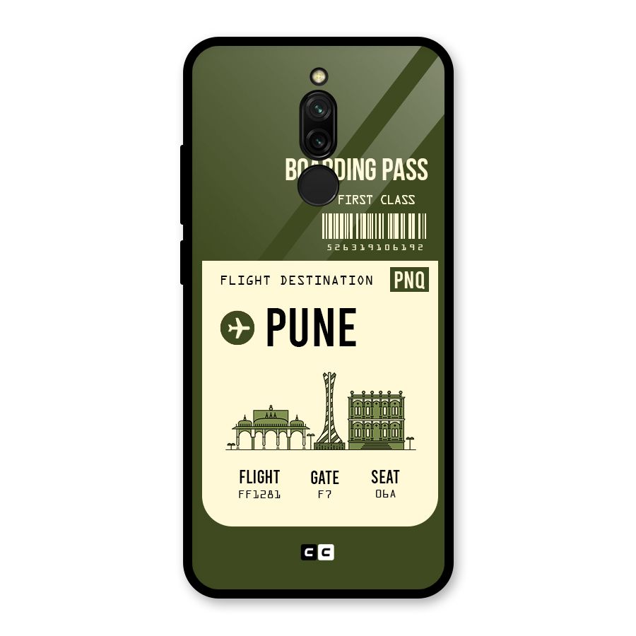 Pune Boarding Pass Glass Back Case for Redmi 8