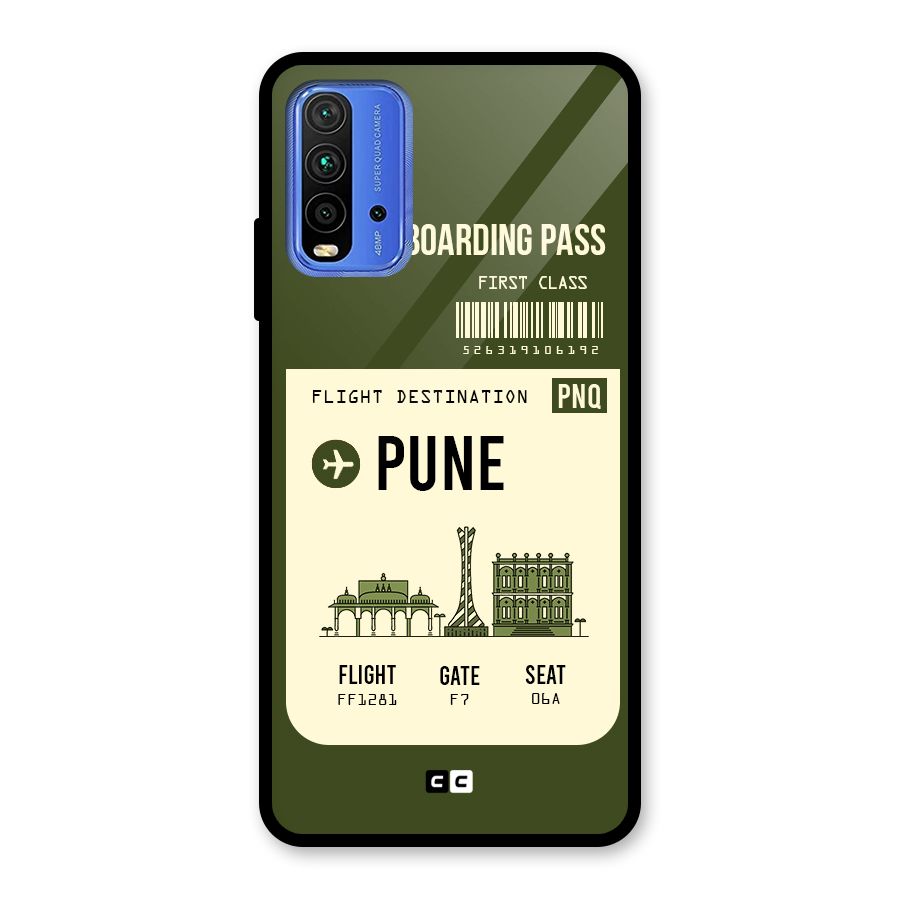 Pune Boarding Pass Glass Back Case for Redmi 9 Power
