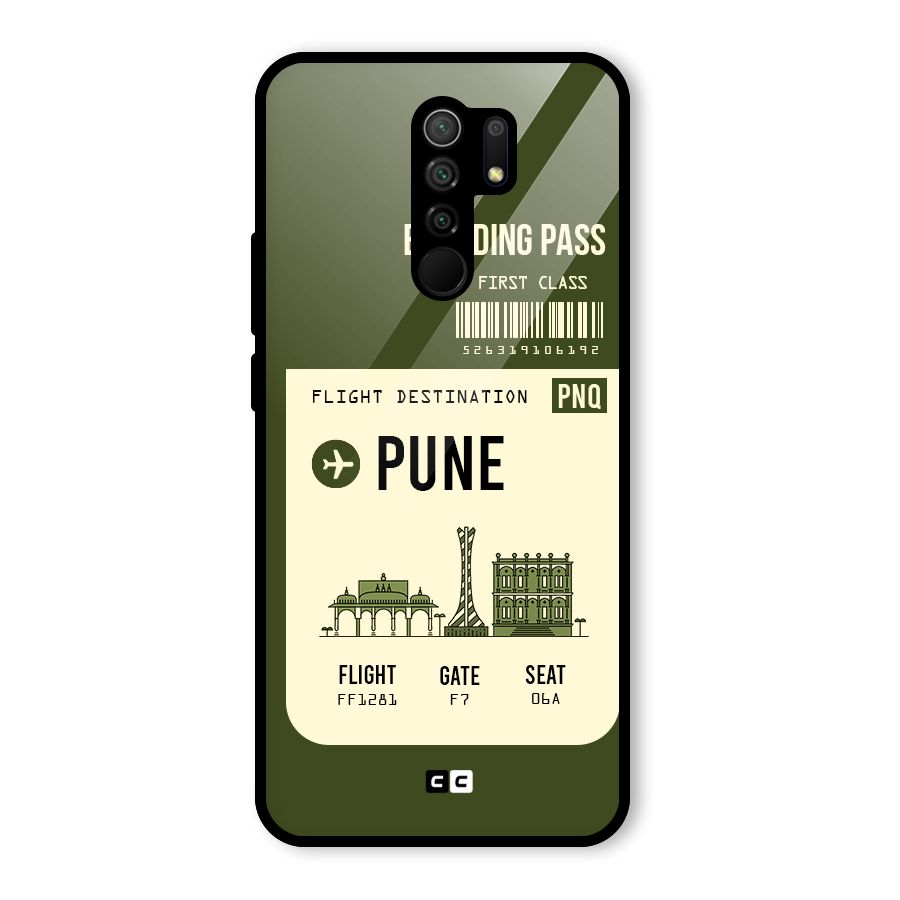 Pune Boarding Pass Glass Back Case for Redmi 9 Prime