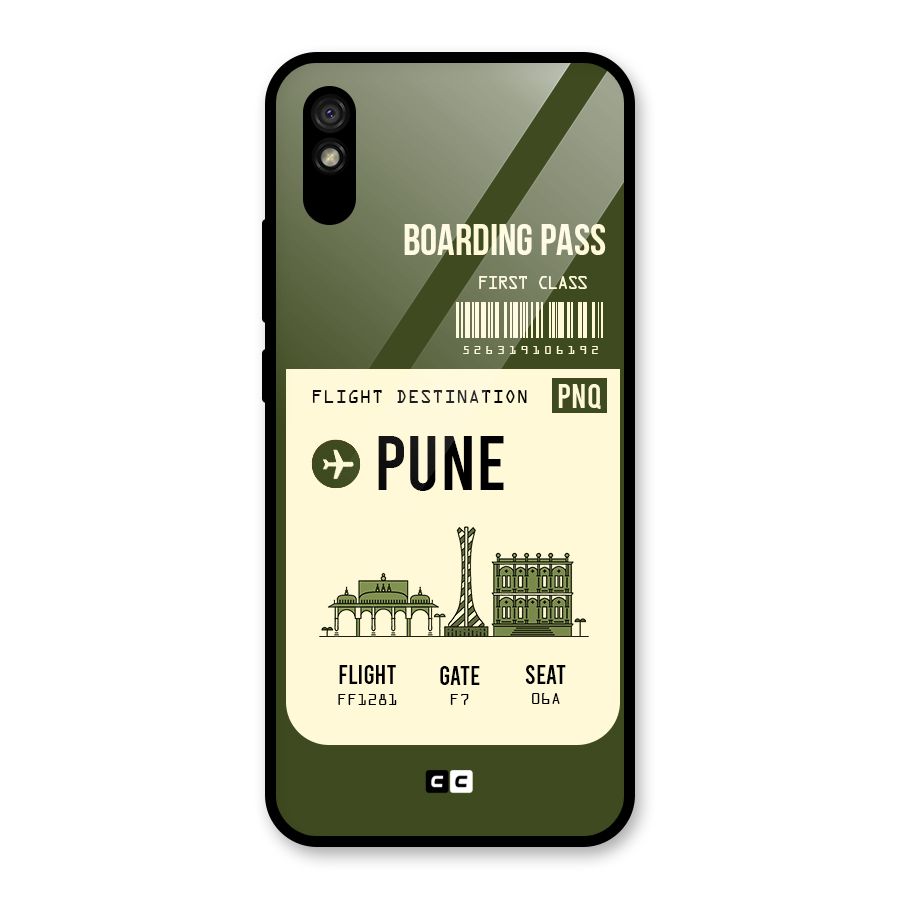 Pune Boarding Pass Glass Back Case for Redmi 9i