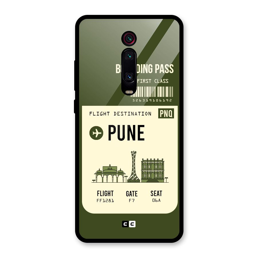 Pune Boarding Pass Glass Back Case for Redmi K20 Pro