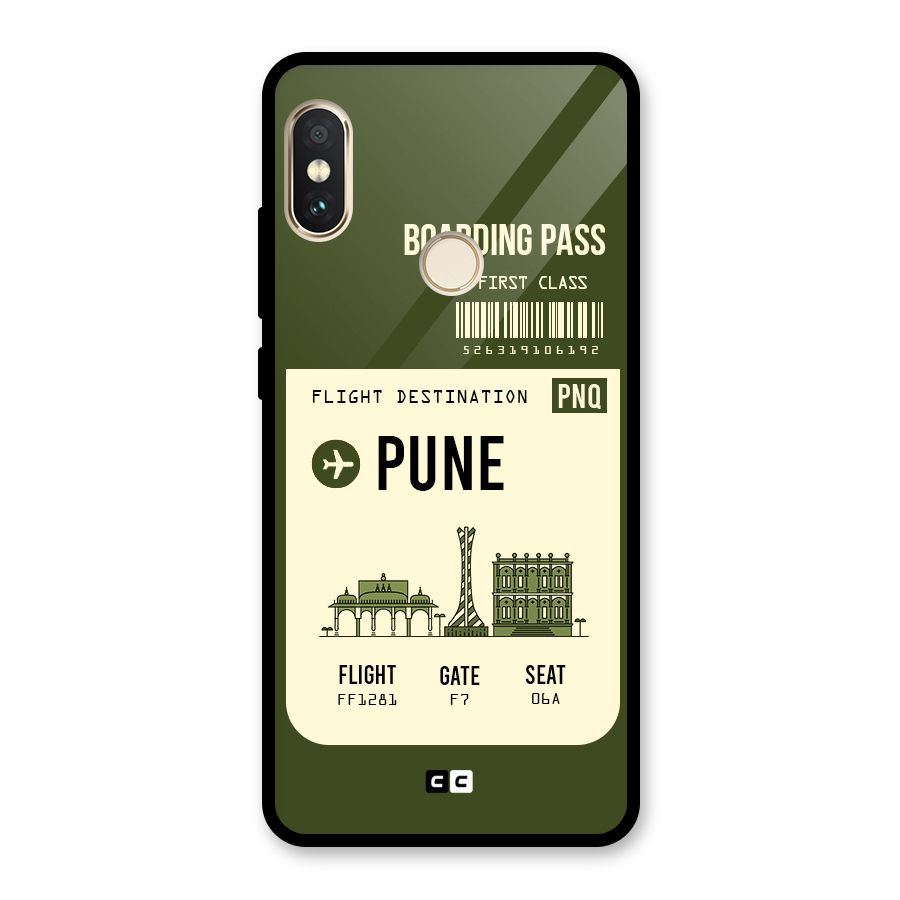 Pune Boarding Pass Glass Back Case for Redmi Note 5 Pro