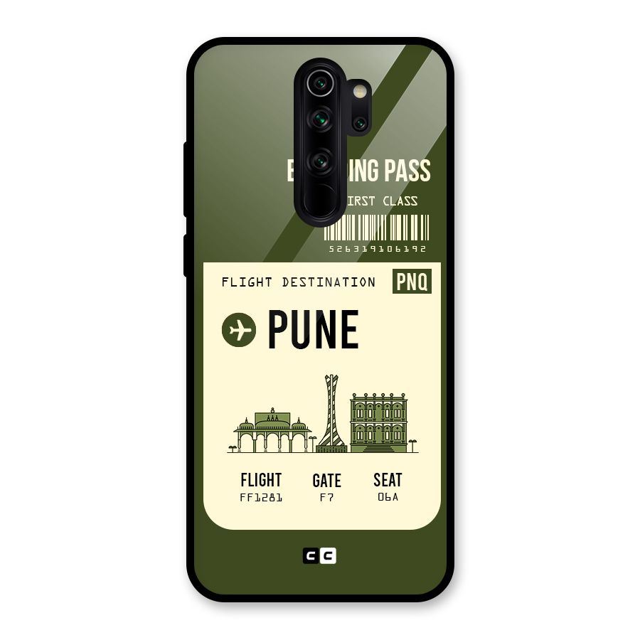 Pune Boarding Pass Glass Back Case for Redmi Note 8 Pro
