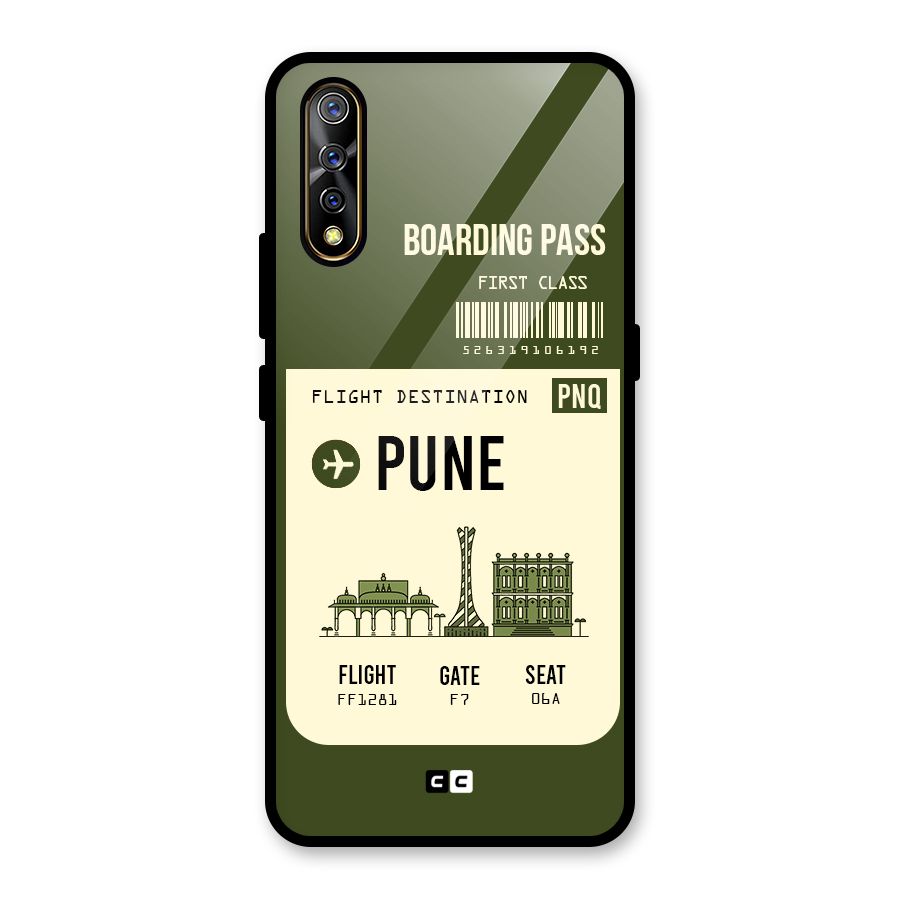 Pune Boarding Pass Glass Back Case for Vivo S1