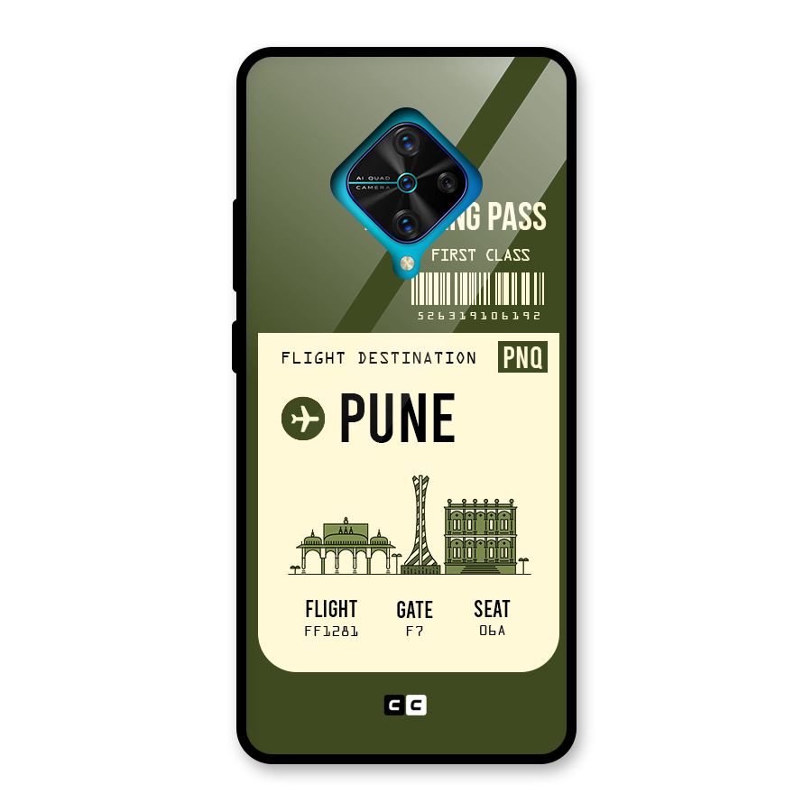 Pune Boarding Pass Glass Back Case for Vivo S1 Pro