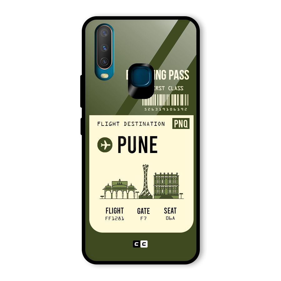 Pune Boarding Pass Glass Back Case for Vivo U10
