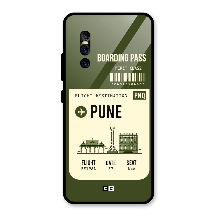 Pune Boarding Pass Glass Back Case for Vivo V15 Pro