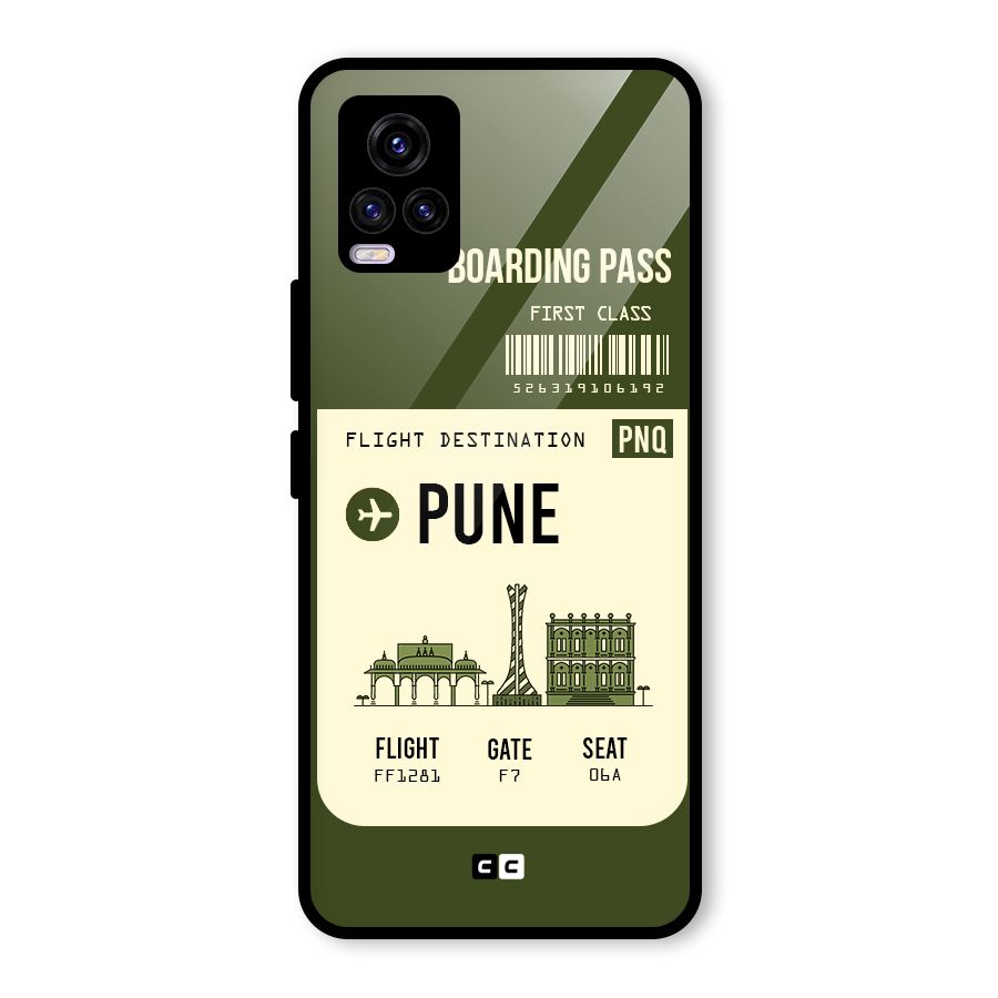 Pune Boarding Pass Glass Back Case for Vivo V20