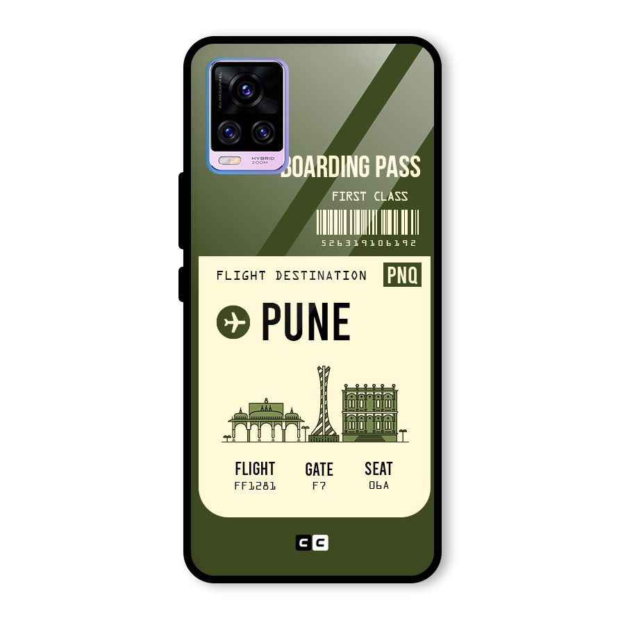 Pune Boarding Pass Glass Back Case for Vivo V20 Pro