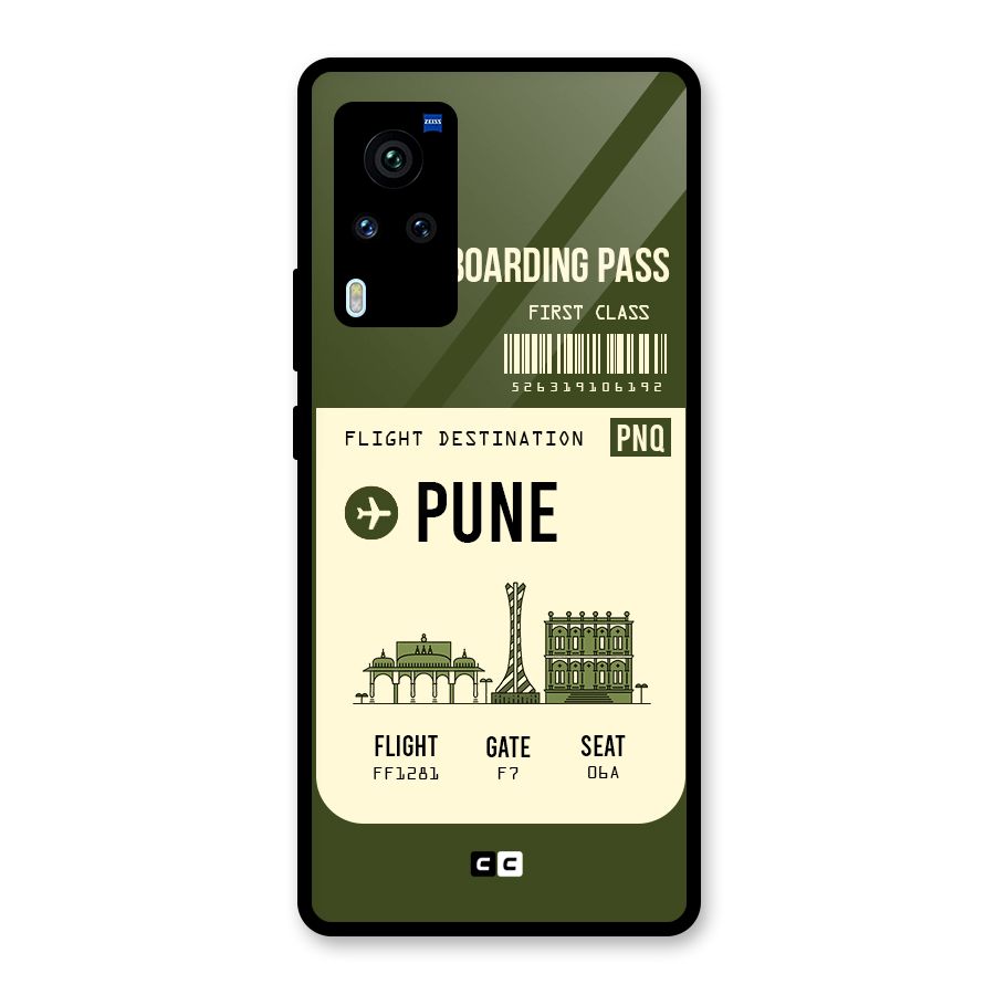Pune Boarding Pass Glass Back Case for Vivo X60 Pro