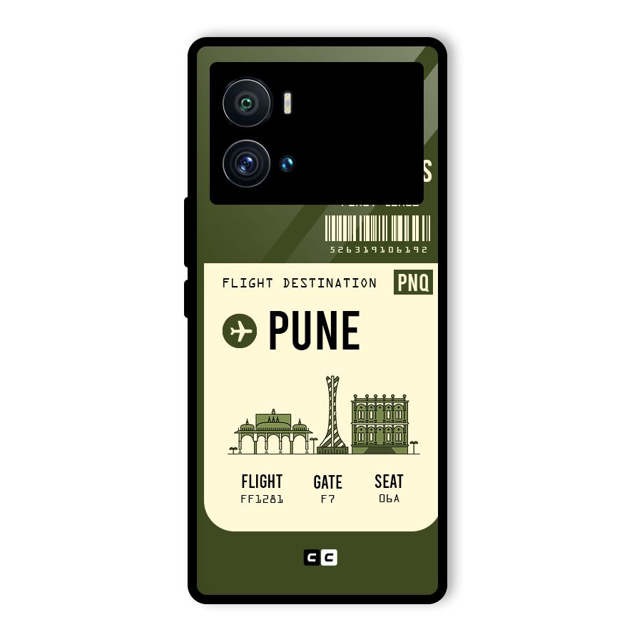 Pune Boarding Pass Glass Back Case for Vivo iQOO 9 Pro