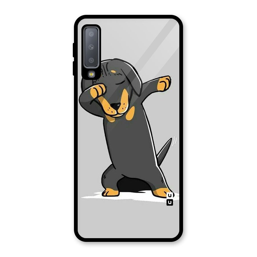 Puppy Dab Glass Back Case for Galaxy A7 (2018)