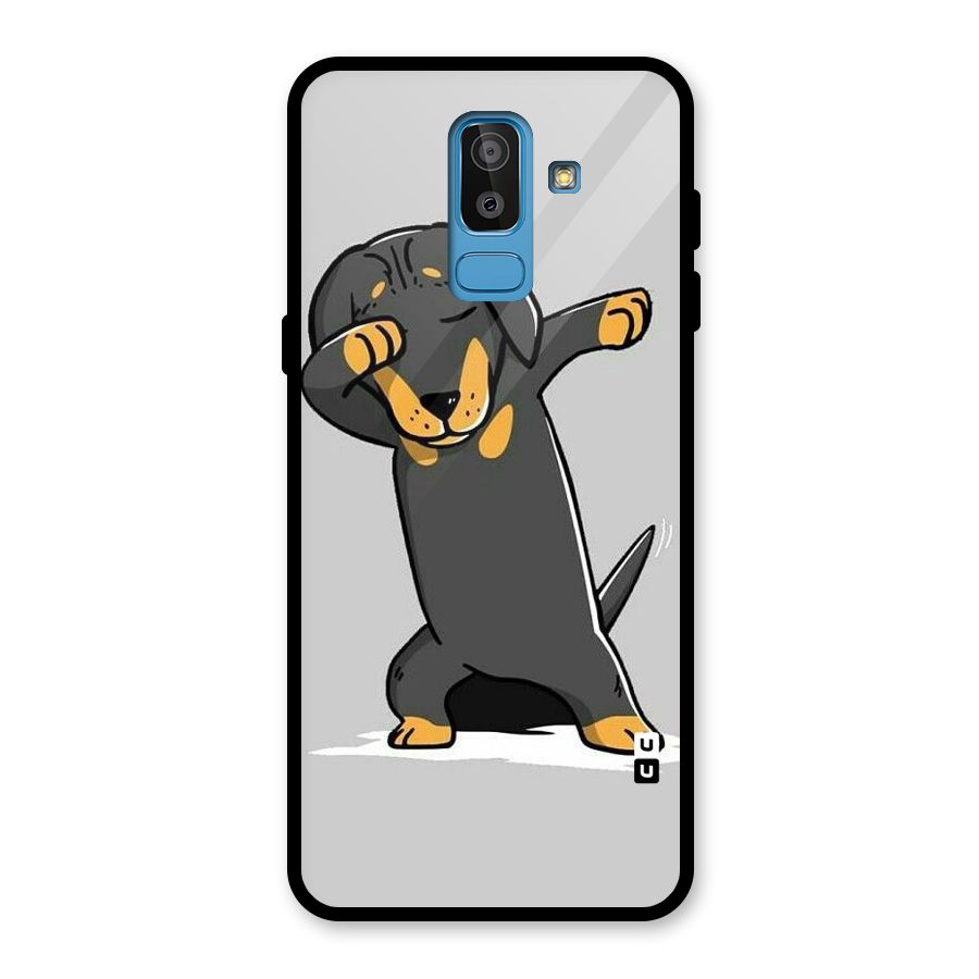 Puppy Dab Glass Back Case for Galaxy J8