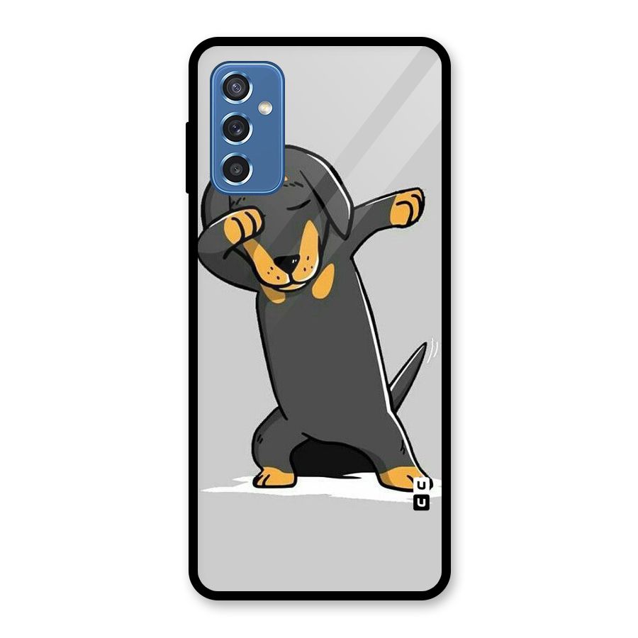 Puppy Dab Glass Back Case for Galaxy M52 5G