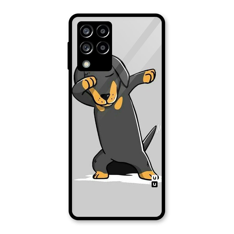 Puppy Dab Glass Back Case for Galaxy M53 5G
