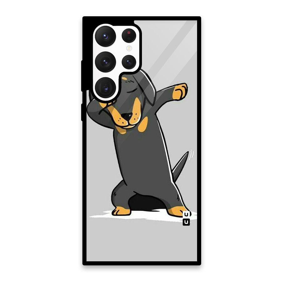 Puppy Dab Glass Back Case for Galaxy S22 Ultra 5G