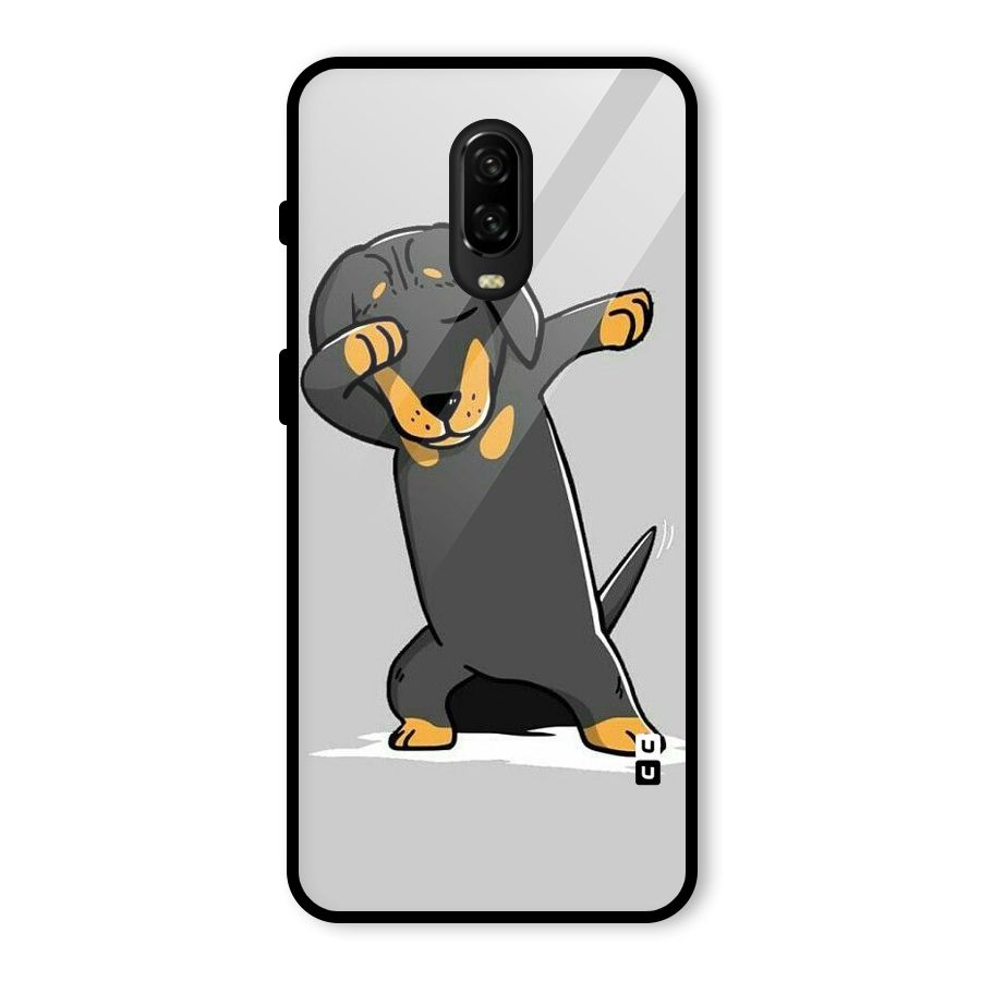 Puppy Dab Glass Back Case for OnePlus 6T