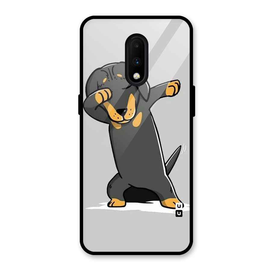 Puppy Dab Glass Back Case for OnePlus 7