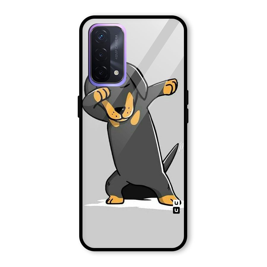 Puppy Dab Glass Back Case for Oppo A74 5G