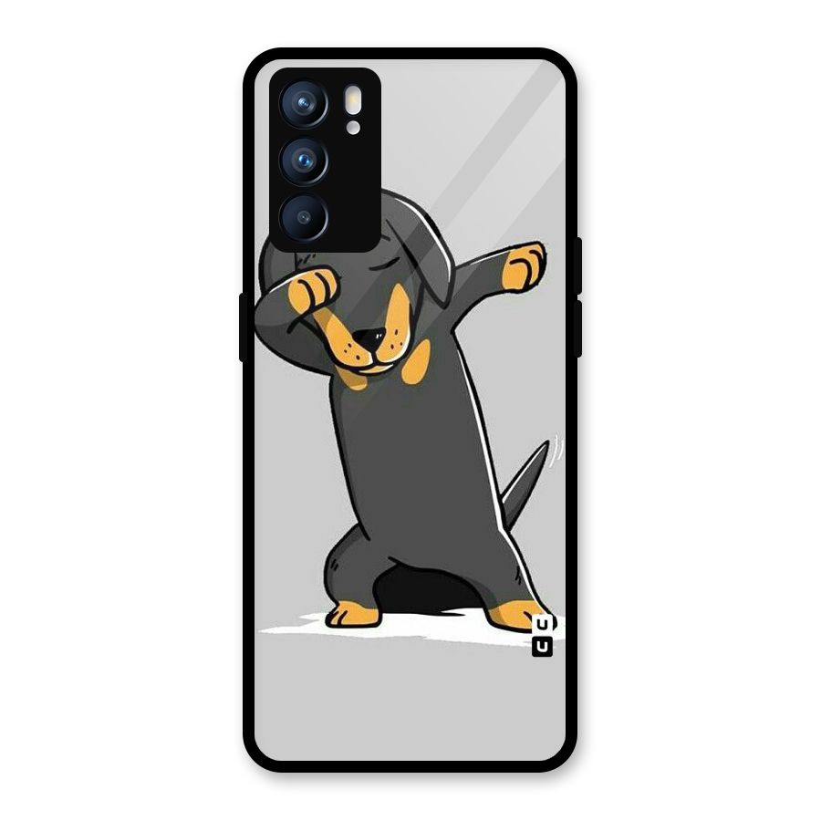Puppy Dab Glass Back Case for Oppo Reno6 5G